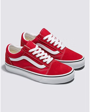 Vans Old Skool (Red) with Cleat Bottoms